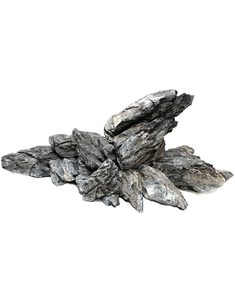 Seiryu stones gris clair a noir pour decors et aquariums