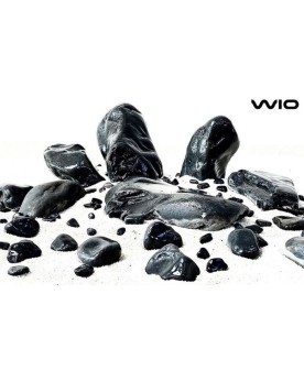 WIO Black Venom Nano Boulder S galets noirs surface lisse