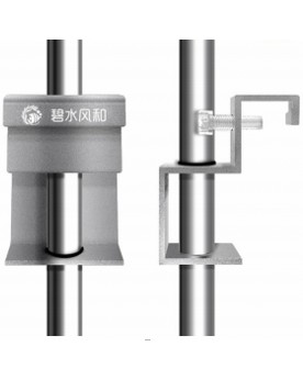 Support inox pour pipe 14 mm avec anneau caoutchouc