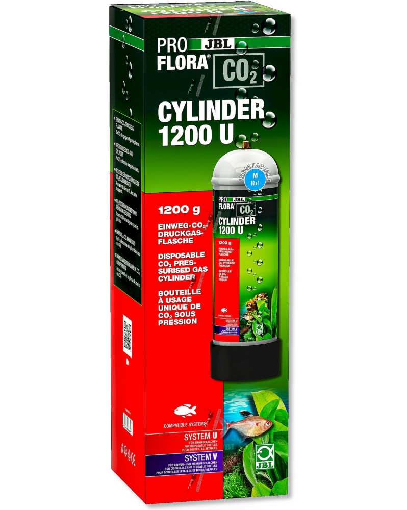 Bouteille CO2 1.2kg recyclable avec pied caoutchouc