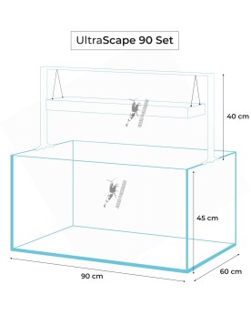 Aquael Ultrascape 90 Snow KIT complet aquarium et meuble