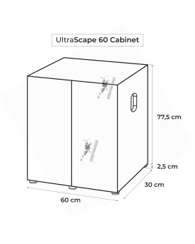 Aquael Ultrascape 60 Snow kit complet avec eclairage