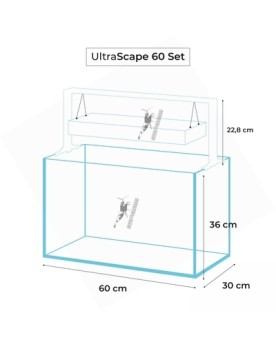 Aquael Ultrascape 60 Snow kit complet avec eclairage