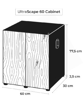 Aquael Ultrascape 60 Forest kit complet aquarium et meuble