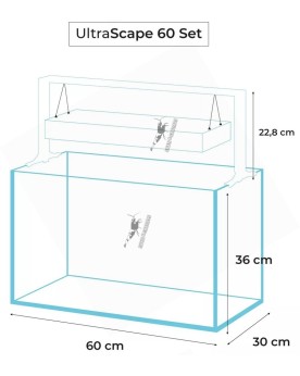 Aquael Ultrascape 60 Forest kit complet aquarium et meuble