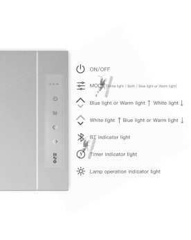 Lampe LED spectre complet 3000-6500K bluetooth IP44