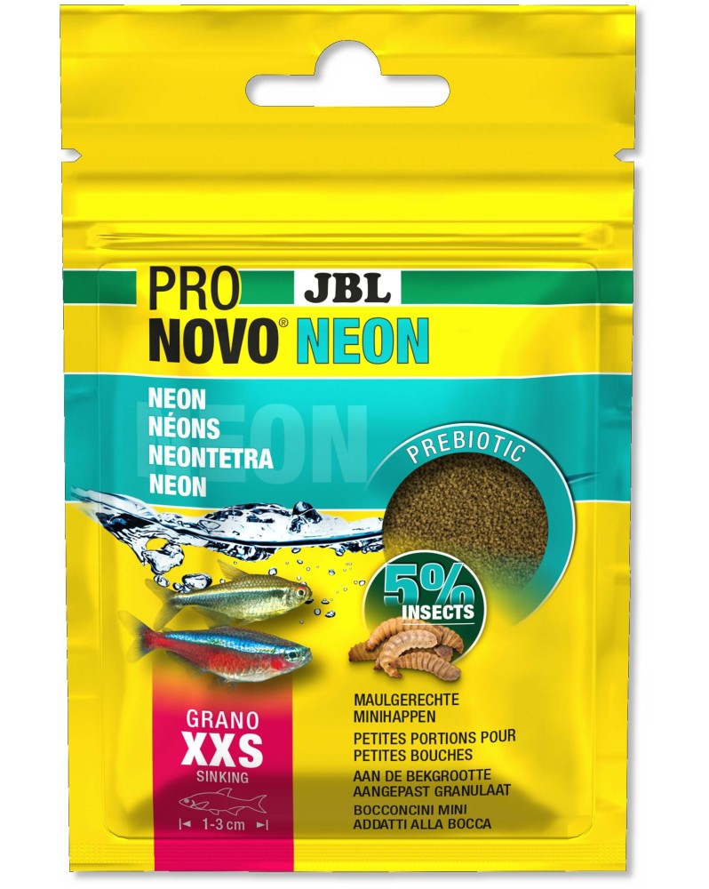 Granules prebiotiques XXS pour neons et petits characins