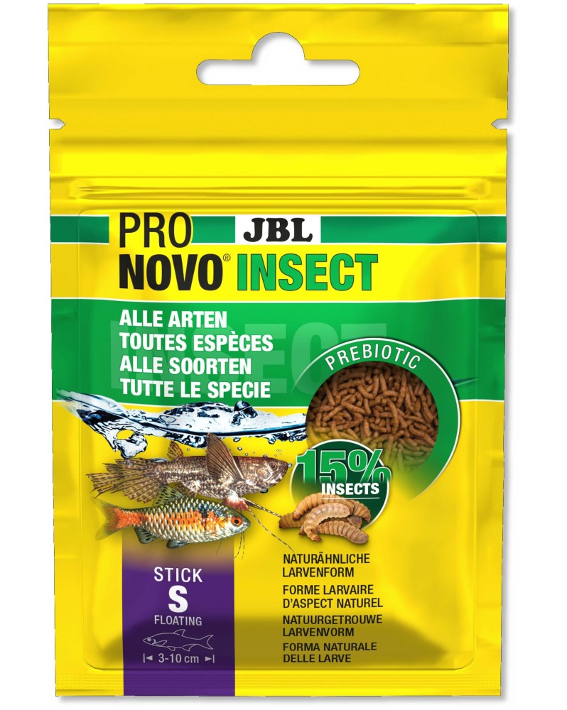 Batonnets S pour poissons ornementaux 3 a 10 cm