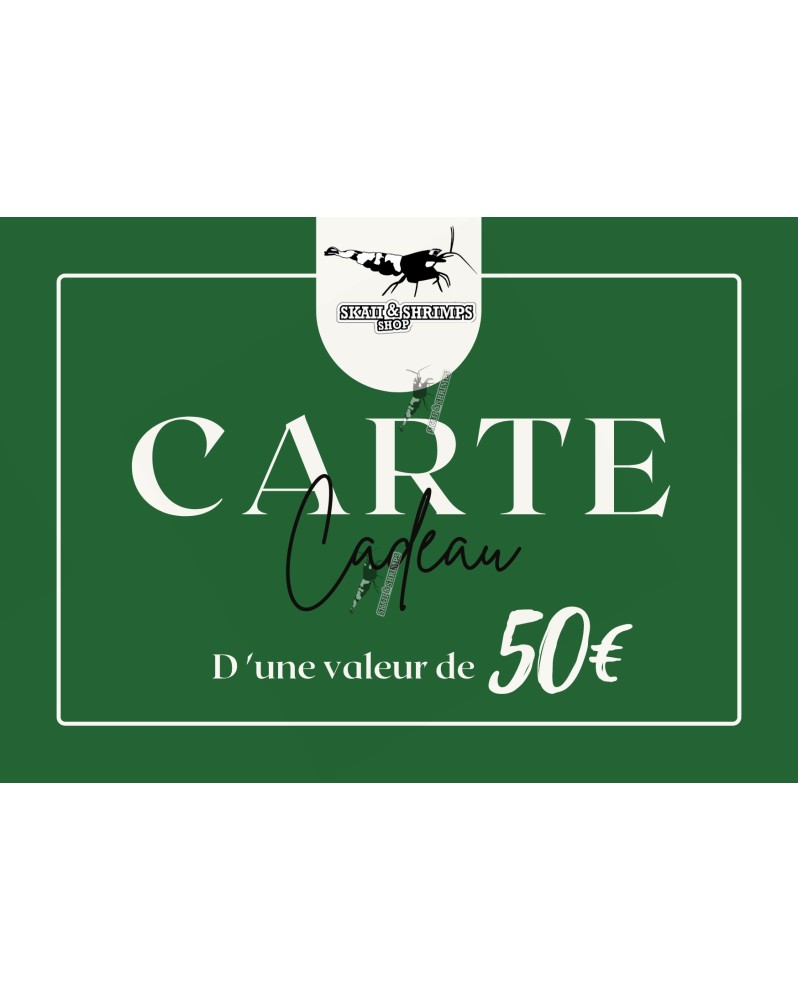 Carte cadeau 50 euros - carte cartonee personnalisee