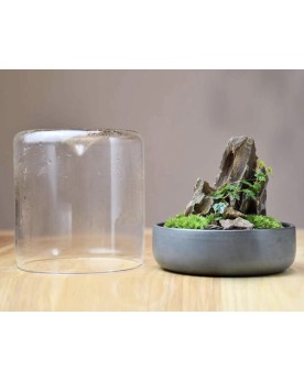 Mini mossarium Nixing motif Knife, base poterie H4,5 D12cm