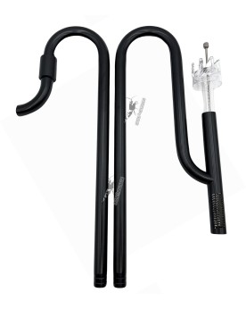 Pipes Inox Black InOut avec Skimmer reglable 12-16 mm
