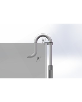 Viv Metal Jet Outflow 17mm - canne inox mate
