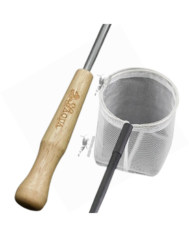 Epuisette SL-aqua SN avec manche carbone et poignee bois
