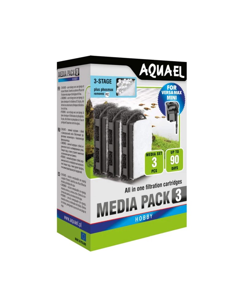 Pack 3 medias Phosmax pour filtre Versamax Mini