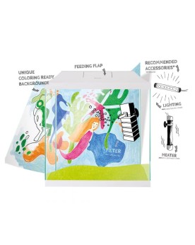 Kit aquarium enfant Aquael avec poster a colorier