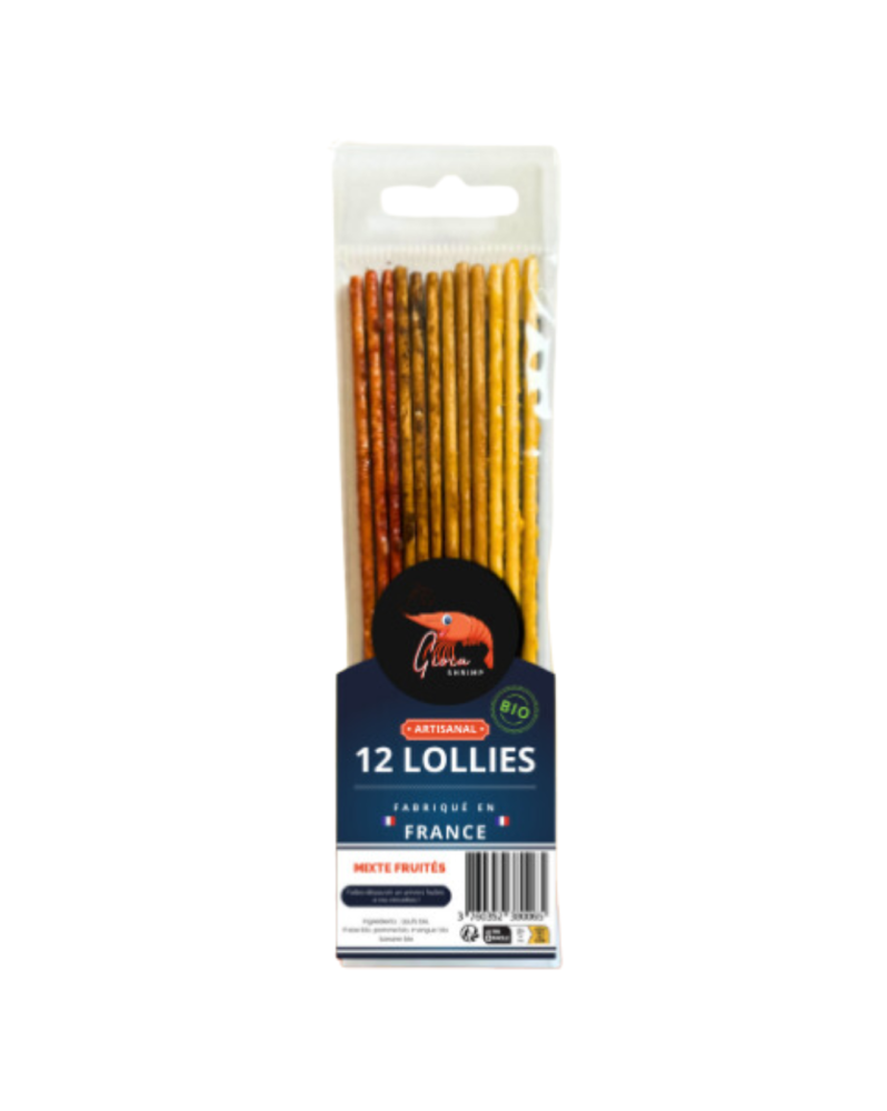 Pack 12 lollies fruites bio Gioia Shrimp