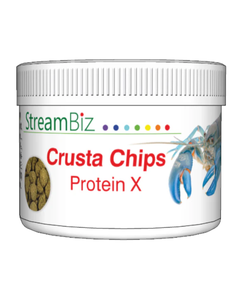 Aliment proteine pour crevettes et crustaces avec spirulina