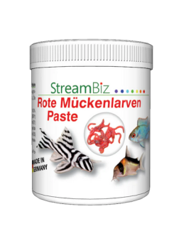 Pate pour poissons tropicaux, riche en larves de moustiques