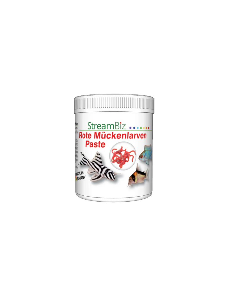 Pate pour poissons tropicaux, riche en larves de moustiques
