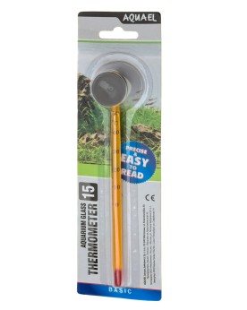Thermometre Aquael verre 15 cm avec ventouse