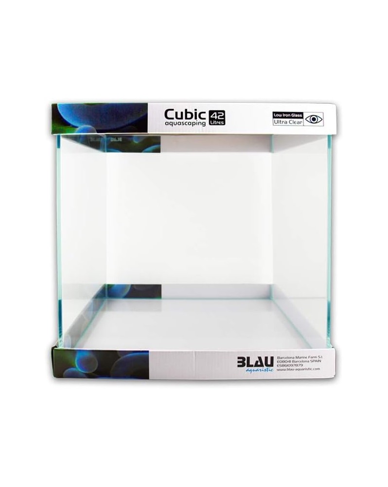 Aquarium Cubic Blau verre Ultra Clear