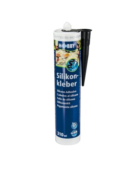 Silicone noir elastique pour aquarium et terrarium