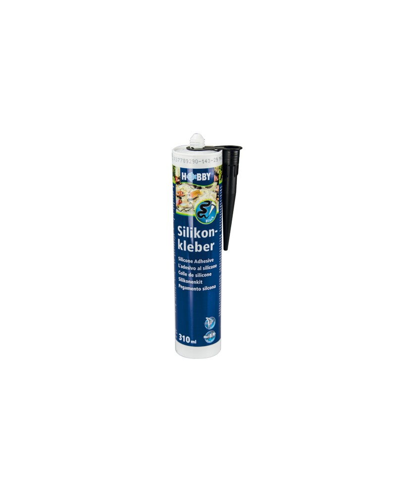 Silicone noir elastique pour aquarium et terrarium
