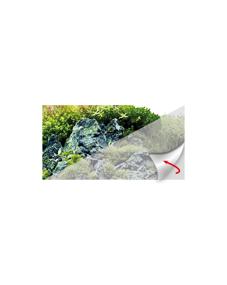 Poster fond Frosty autocollant 120x50 cm pour aquarium