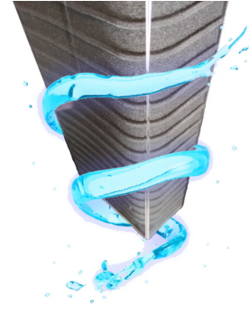 Mousse remplacement filtre Turbo Concave 10x10x18 cm