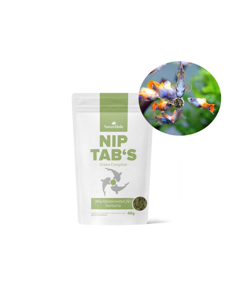 NatureHolic NipTabs Green Pastilles adhesives pour poissons