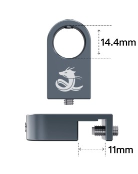 Support inox pour pipe 13 mm design discret