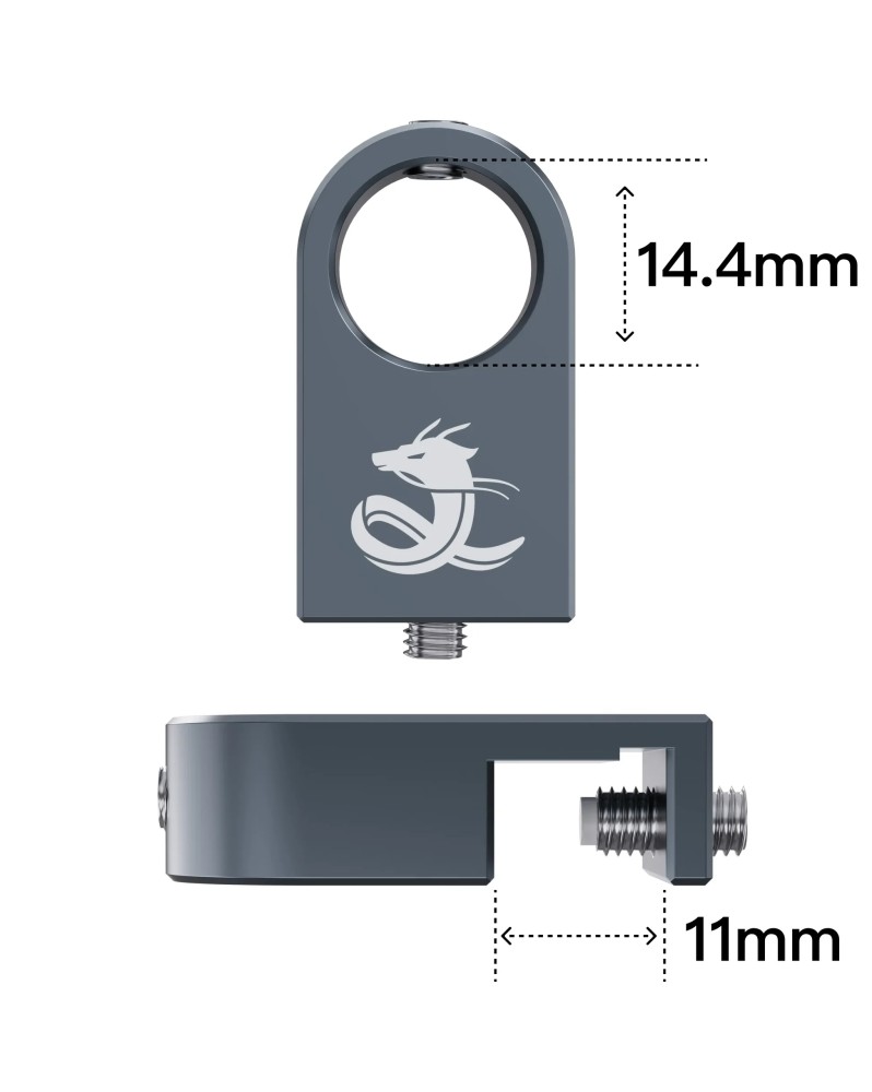 Support inox pour pipe 13 mm design discret
