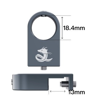 Support inox pour pipe 17 mm design discret