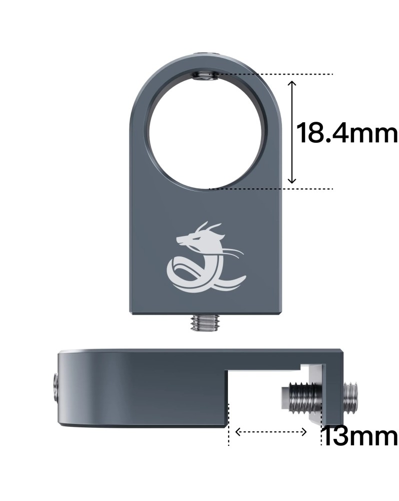 Support inox pour pipe 17 mm design discret