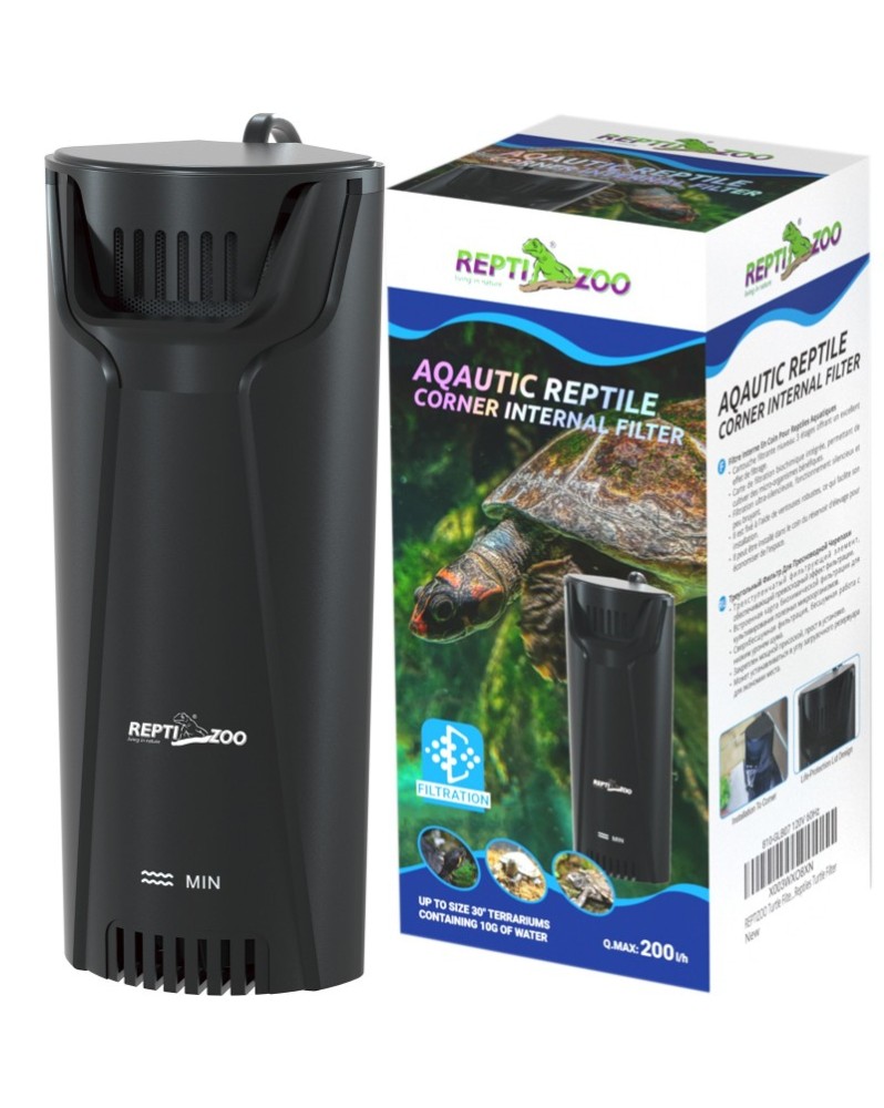 Filtre coin 200 l/h pour tortues et amphibiens