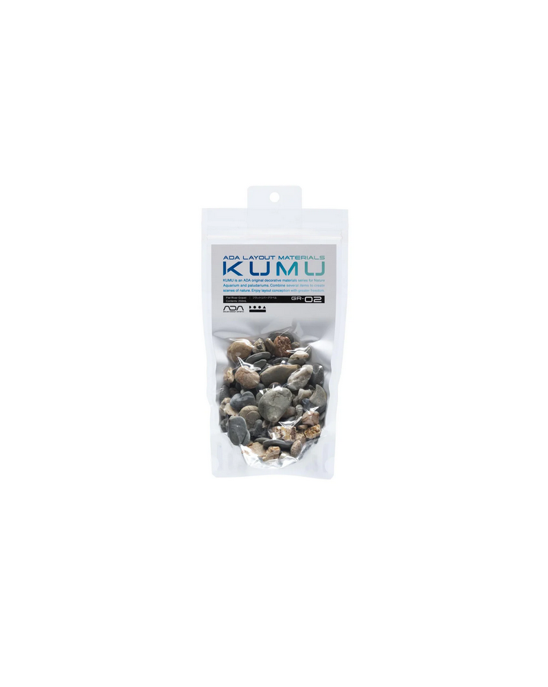 Gravier ADA KUMU 10-40 mm pour decors aquatiques