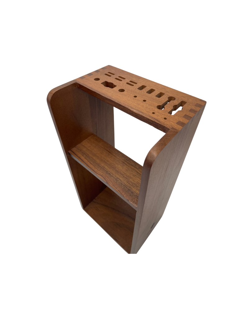 Support outils aquascaping en bois Walnut 36 cm