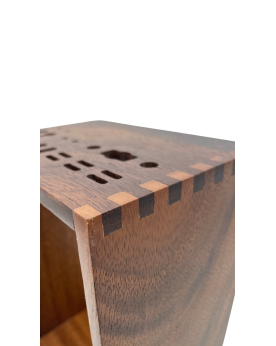 Support outils aquascaping en bois Walnut 36 cm