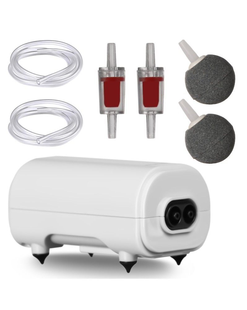 Pompe a air double silencieuse 420 l/h pour aquarium