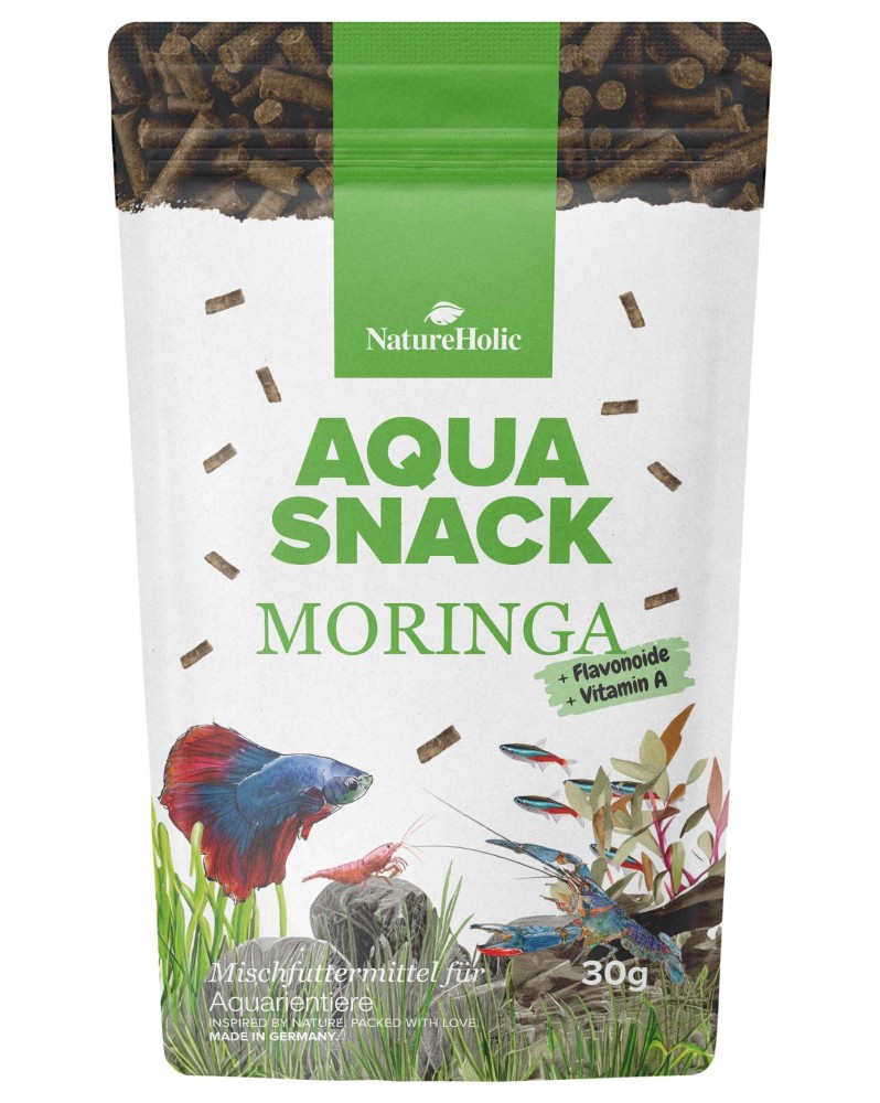 Batonnets Moringa AquaSnack pour aquarium sans additifs
