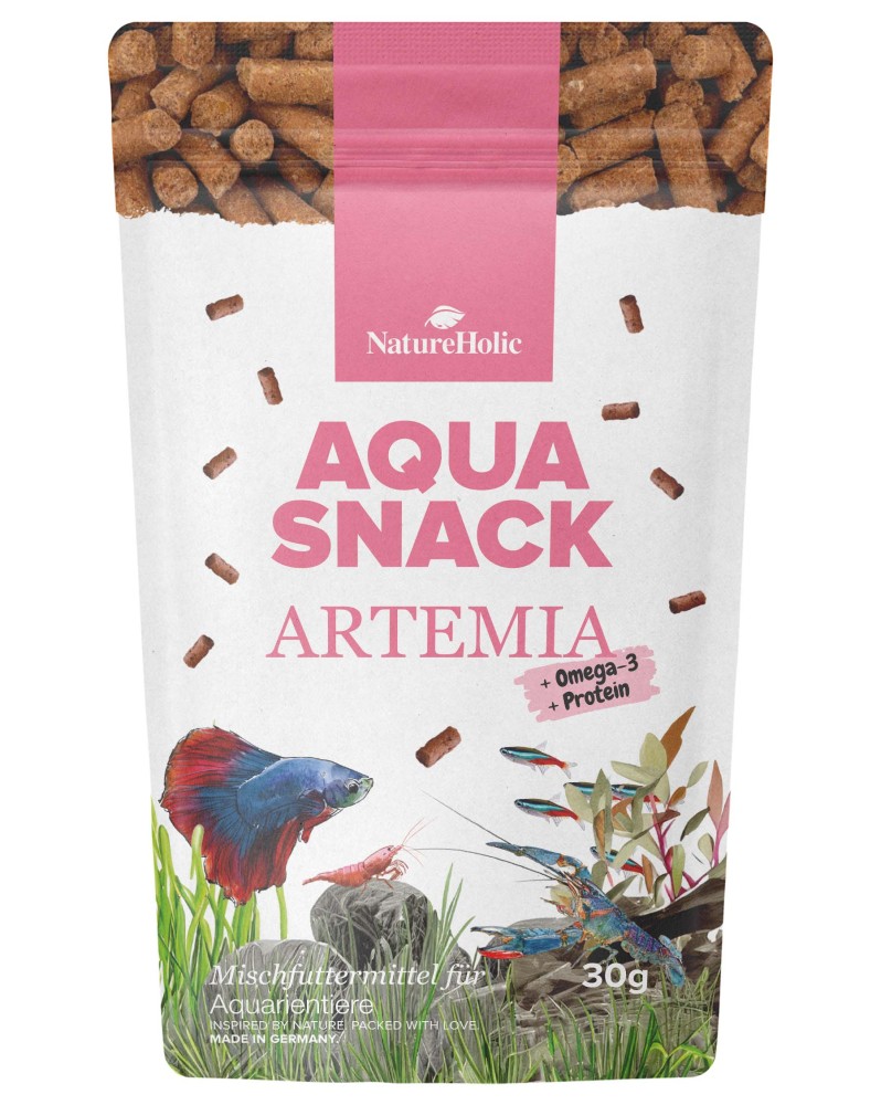 Batonnets Artemia NatureHolic pour aquarium et aquaterrarium