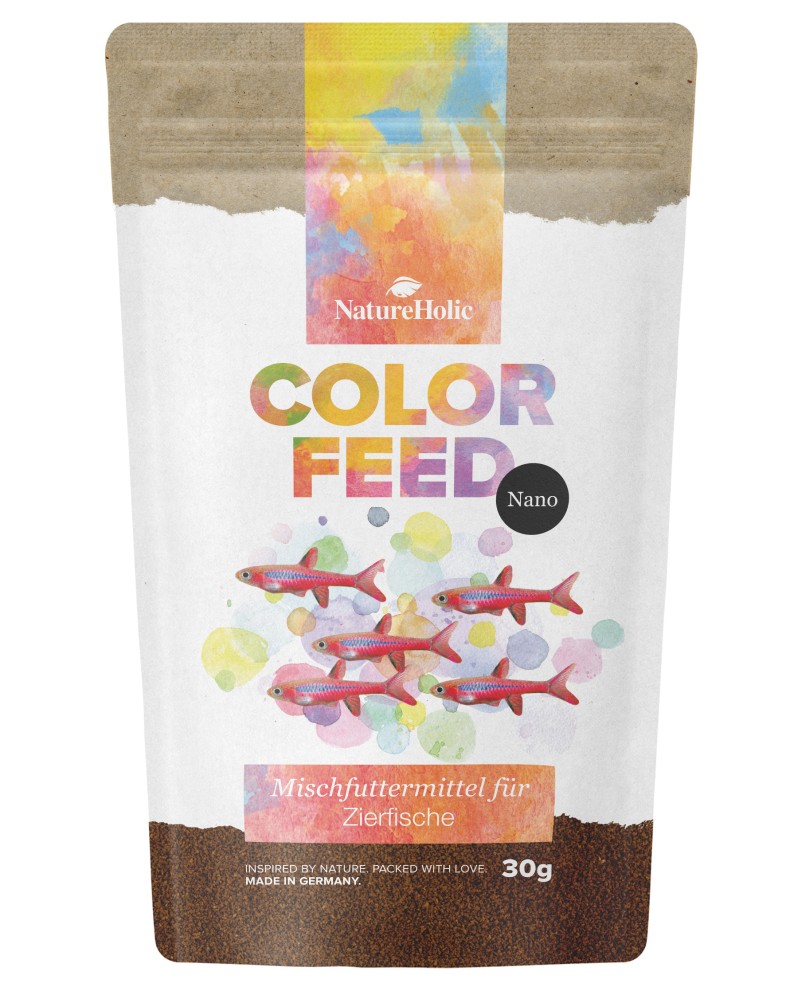 NatureHolic Nano Color Feed — granulés 0,2 mm pour nano poissons