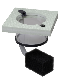 Anneau elevage flottant avec filtration integree