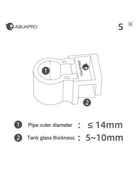 Support canne Aquapro S en polycarbonate - 14 mm