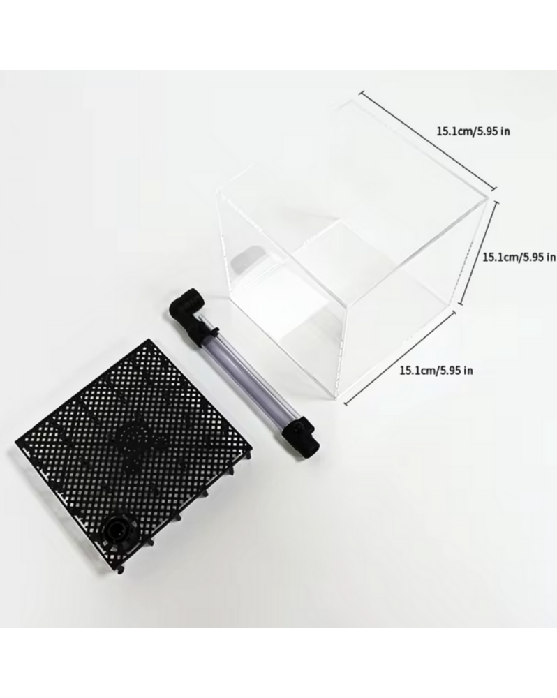 Box filtration UGF 15x15x15 cm avec cheminée et plaque