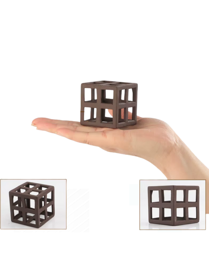 Cube céramique ajouré - abri et support pour crevettes
