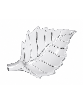 Coupelle nourrissage crevettes feuille acrylique transparent taille L 12x8cm aquarium