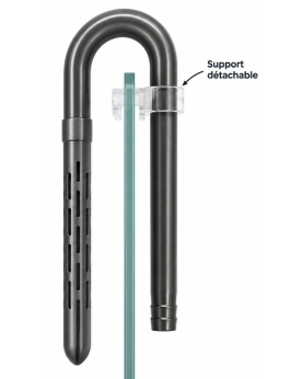Pipe entrée inox premium gris anthracite mat 20mm grille anti-aspiration