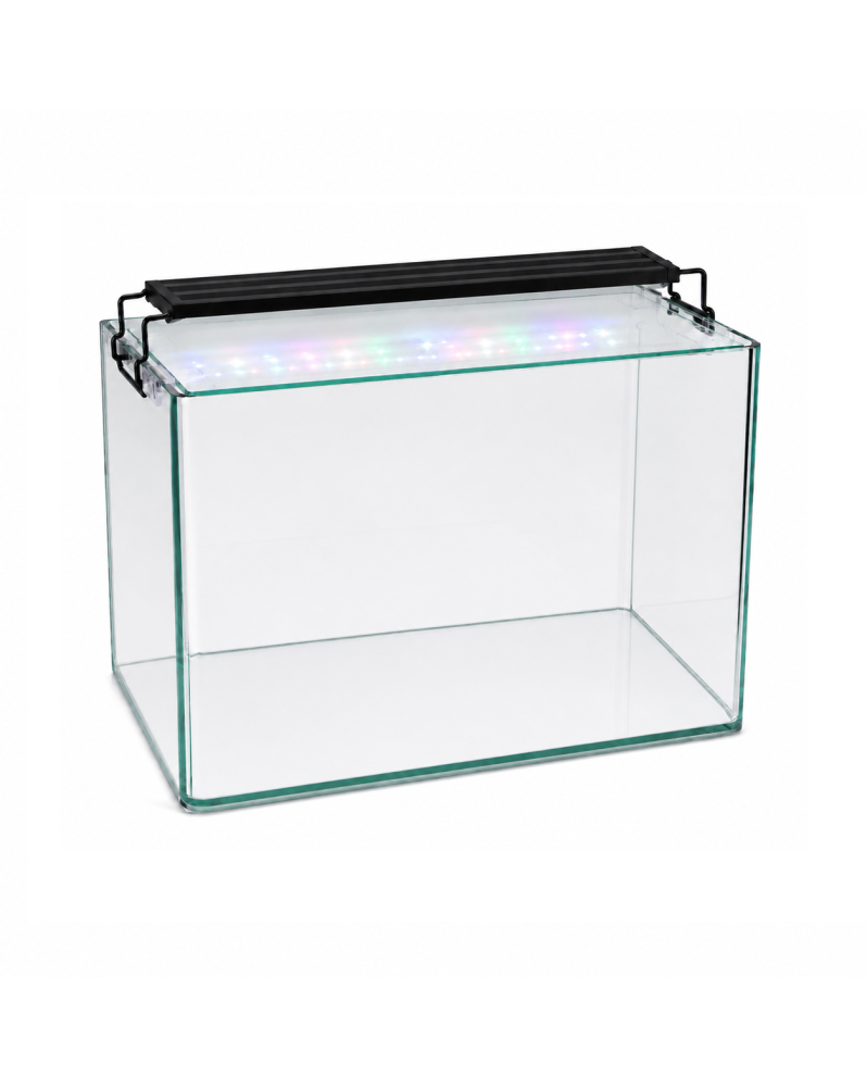 Kit aquarium 28L Light By Skaii ultra clear 40x25x28cm rampe LED SK203 30cm spectre complet
