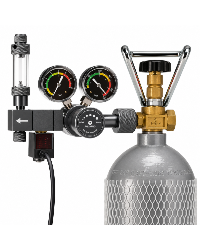 Kit CO2 Aquapro Ultra TD-202 détendeur dual stage bouteille 2kg tuyau 2m aquarium planté